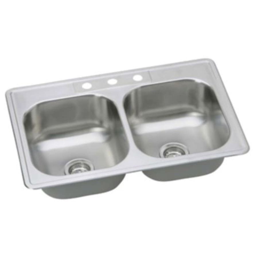 Bealeton 33" Drop In Double Basin Stainless Steel Kitchen Sink