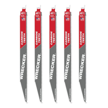 SAWZALL® The Wrecker™ Carbide Tip Reciprocating Saw Blade, 12 in L, 6 tpi, 0.05 in THK