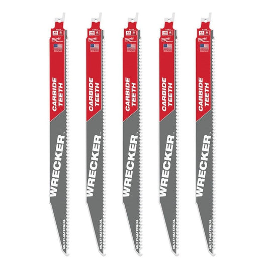 SAWZALL® The Wrecker™ Carbide Tip Reciprocating Saw Blade, 12 in L, 6 tpi, 0.05 in THK