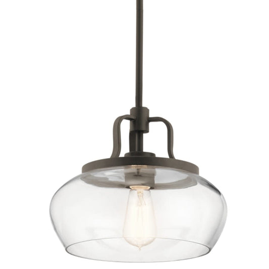 Davenport Convertible Single Light 12" Wide Pendant / Semi-Flush Ceiling Fixture