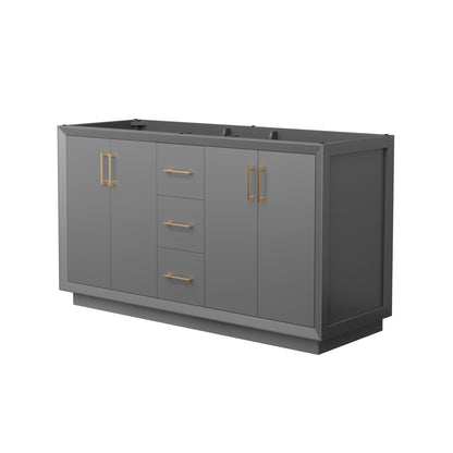 Strada Double Bathroom Vanity - 59.25W x 34.25H x 21.75D