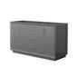 Strada Double Bathroom Vanity - 59.25W x 34.25H x 21.75D