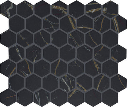 Perpetuo Infinite Black Hexagon 8X8 Matte