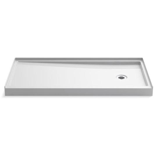 Rely 60" x 30" Rectangular Shower Base with Single Threshold and Right Drain