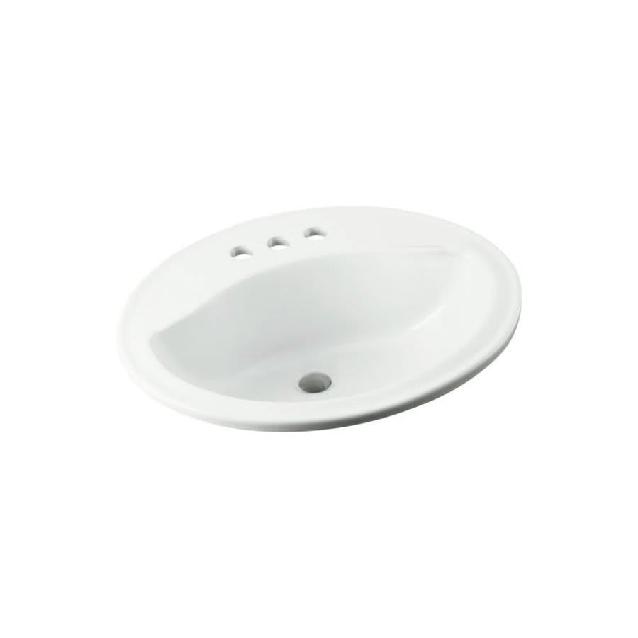 Sanibel™ Top Mount Lavatory Sink, ADA, 20-1/4 x 17-1/4 x 8 in, Vitreous China, White