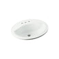 Sanibel™ Top Mount Lavatory Sink, ADA, 20-1/4 x 17-1/4 x 8 in, Vitreous China, White
