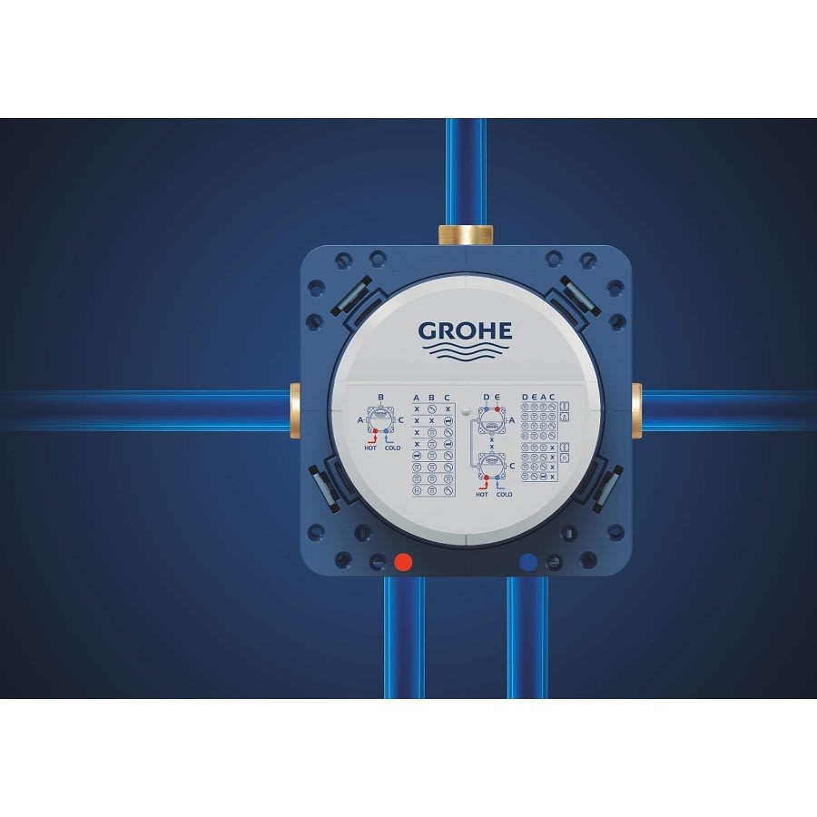 Universal Rough-In Box, (2) 1/2 x (3) 1/2 in, FNPT, StarLight® Polished Chrome