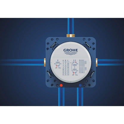 Universal Rough-In Box, (2) 1/2 x (3) 1/2 in, FNPT, StarLight® Polished Chrome