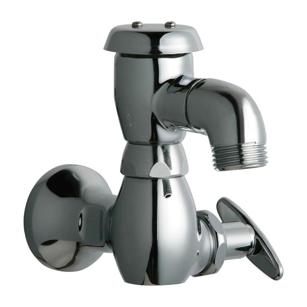 Sill Faucet, Wall Mount, Tee Handle, Polished Chrome