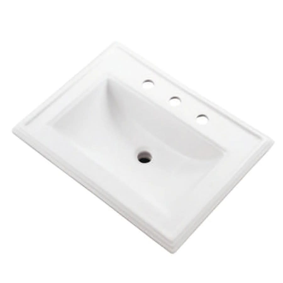 Logan Square™ Top Mount Lavatory Sink, ADA, 24-5/8 x 18-1/8 x 7-3/8 in, Vitreous China, White