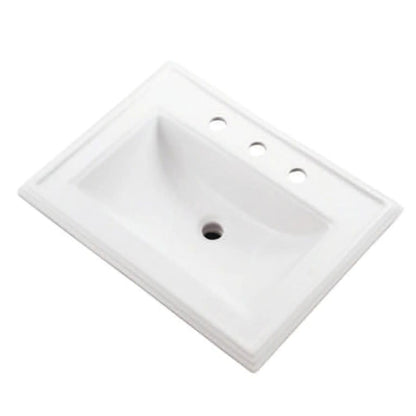 Logan Square™ Top Mount Lavatory Sink, ADA, 24-5/8 x 18-1/8 x 7-3/8 in, Vitreous China, White