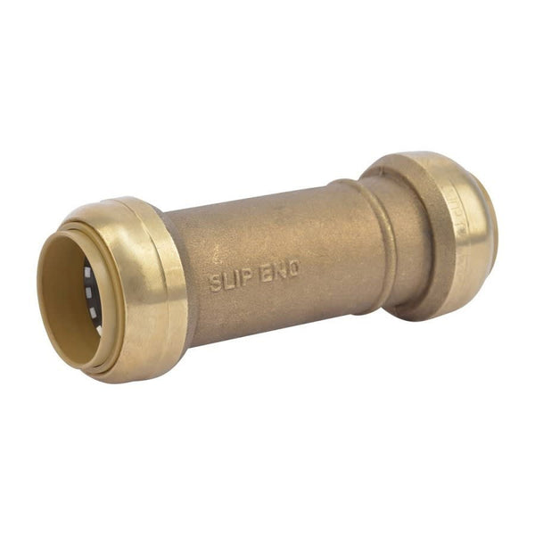 Coupling, 1 in, Push, Brass