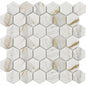 Calacata Gold Hexagon Mosaic 12x12