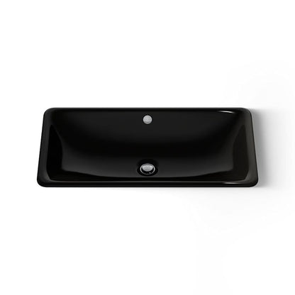 Iron Plains 30" Cast Iron Drop-In or Undermount Bathroom Sink with Overflow