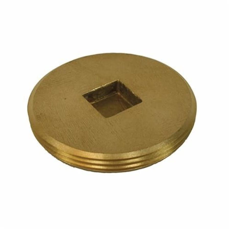 Countersunk Plug, 4 in, MNPT, Brass, Rough Brass