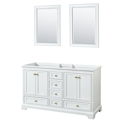 Deborah Double Bathroom Vanity - 59.25W x 34.25H x 21.5D