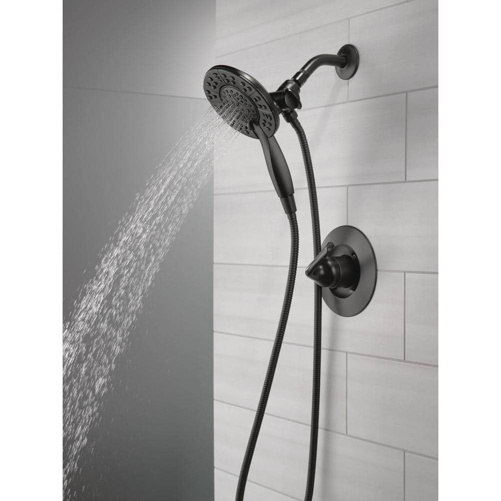 Arvo In2ition 2-in-1 Rough-in Valve Included Single-Handle 4-Spray Shower Faucet 1.75 GPM in Matte Black