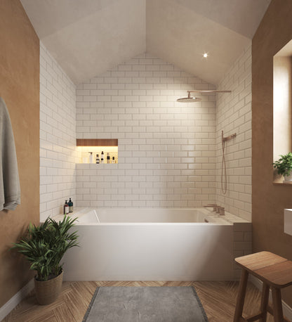 Grayley Alcove Bathtub - 66W x 22H x 36D