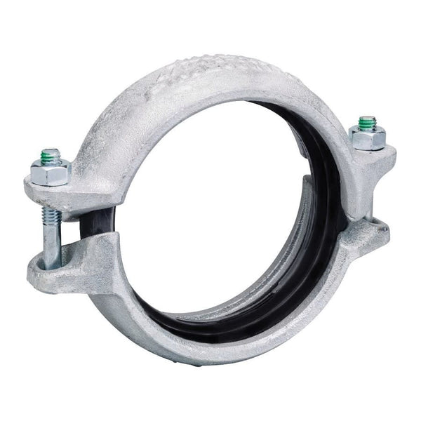 Rigid Coupling, 4 in, Groove, Ductile Iron, Galvanized
