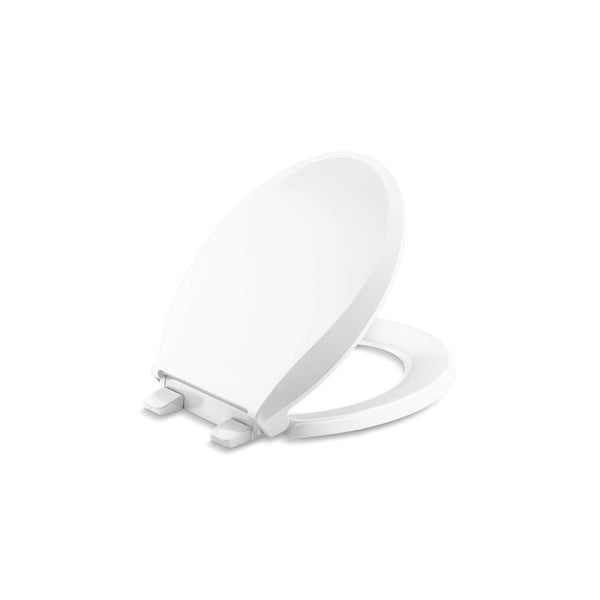 Cachet® Toilet Seat, Round Front Bowl, Closed Front, With Cover, Plastic, White