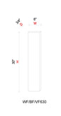 Filler - 6"W * 30"H * 3/4"D