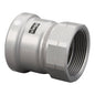 Carbon Steel Female Adapter, 4 in, Press x FNPT, Import