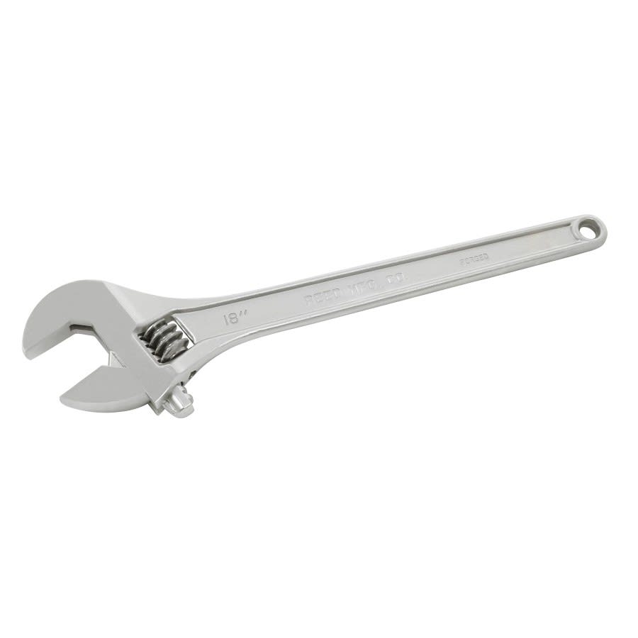 Adjustable Wrench, 2-1/16 in, 18 in OAL, Nickel Chrome Plated