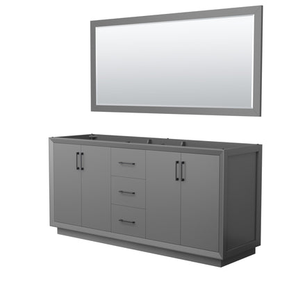 Strada Double Bathroom Vanity - 71W x 34.25H x 21.75D