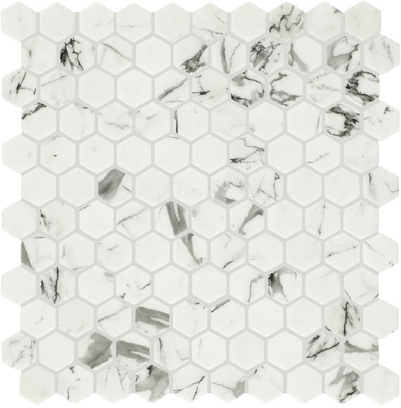 Uptown Glass Posh Resort Hexagon 1X1 Matte