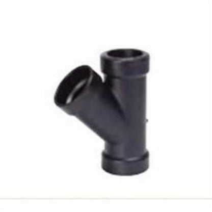 DWV Wye, 4 x 2 in, Hub, ABS