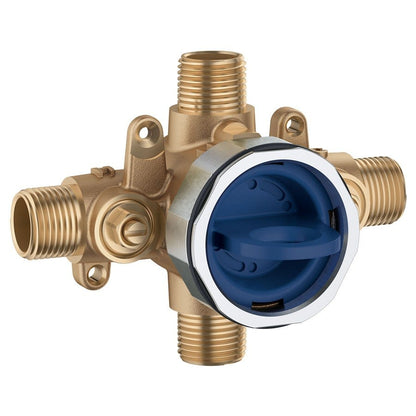 Pressure Balanced Rough-In Valve, 1/2 in, C/NPT Inlet x 1/2 in, NPT Outlet, DZR Brass Body