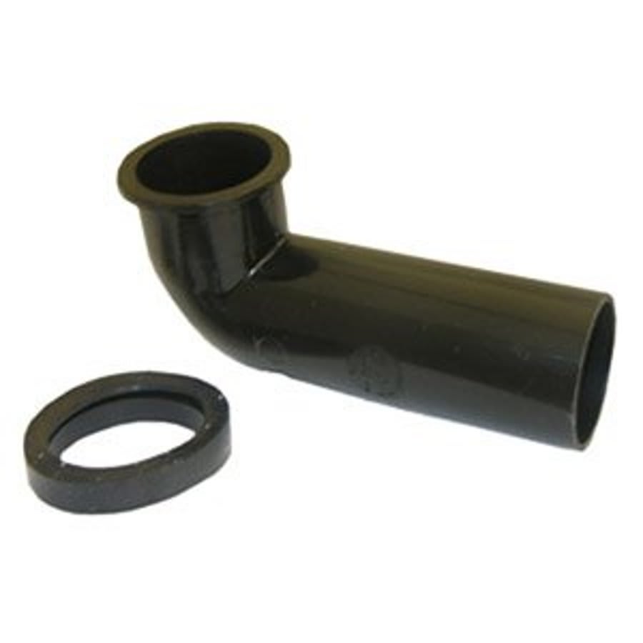 90 deg Tubular Waste Elbow, 1-1/2 in, Black