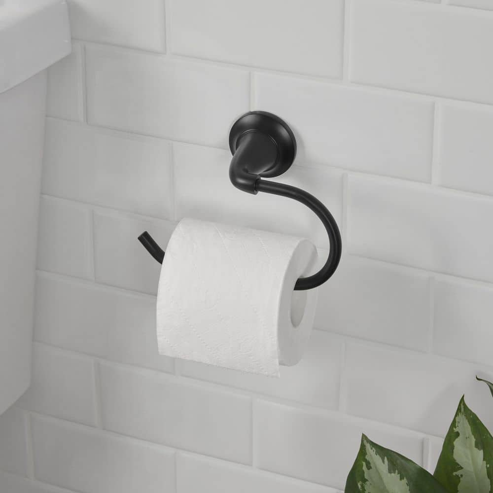 Constructor 3-Piece Bath Hardware Set with 24 in. Towel Bar, Towel Ring, and TP Holder in Matte Black