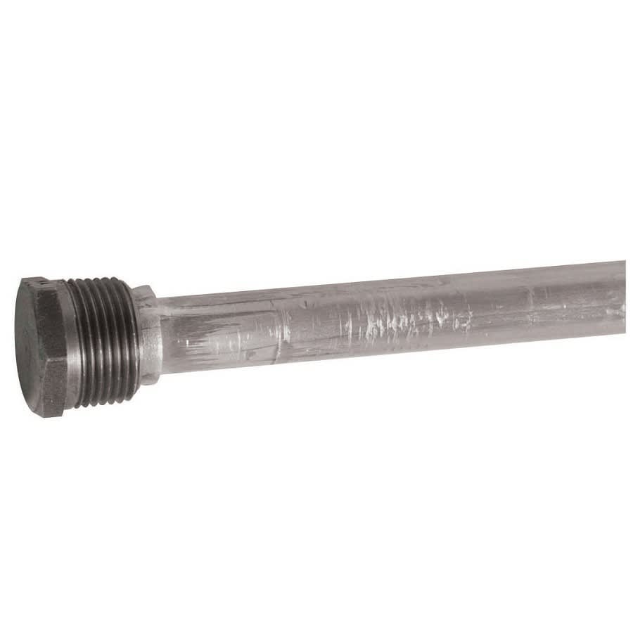 Anode Rod, 3/4-14 Thread, 42 in L, Aluminum, For Use With Residential Water Heater