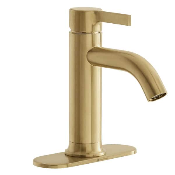 Glacier Bay Ryden Single Hole Single-Handle Bathroom Faucet in Brushed Gold HDQFS1A9277CZ