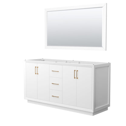 Strada Double Bathroom Vanity - 65.25W x 34.25H x 21.75D
