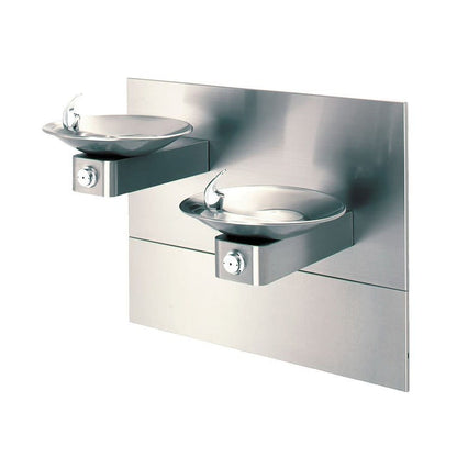 Dual Wall Barrier Free Drinking Fountain, 0.45 gpm, Pushbutton Operation