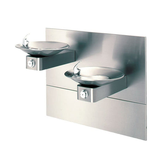 Dual Wall Barrier Free Drinking Fountain, 0.45 gpm, Pushbutton Operation