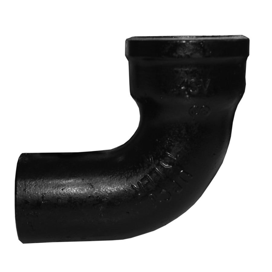 Service Weight 1/4 Bend, 6 in, Spigot x Hub, Cast Iron