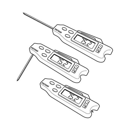 Pocket Thermometer, -58 to 572 deg F, 3-1/2 in Stem