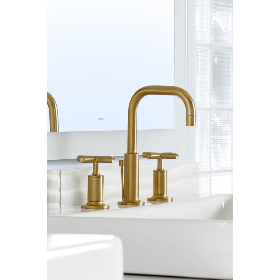 Purist 1.2 GPM Widespread Bathroom Faucet with Pop-Up Drain Assembly