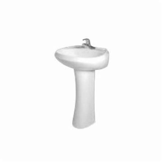 Petite Pedestal Base, Vitreous China, White