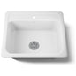 Mayfield 25" Single Basin Top-Mount Enameled Cast-Iron Kitchen Sink