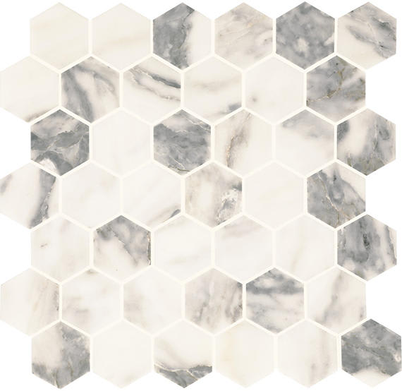 Eclessia Marble Arabescato Argento Hexagon 2X2 Honed