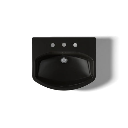 Cimarron 21" Pedestal Bathroom Sink with 3 Holes Drilled and Overflow