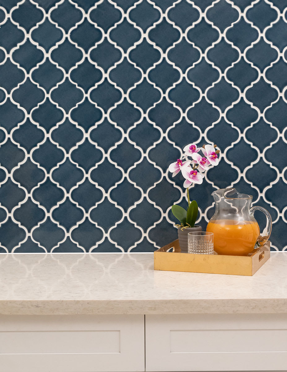 Bay Blue Arabesque Tile