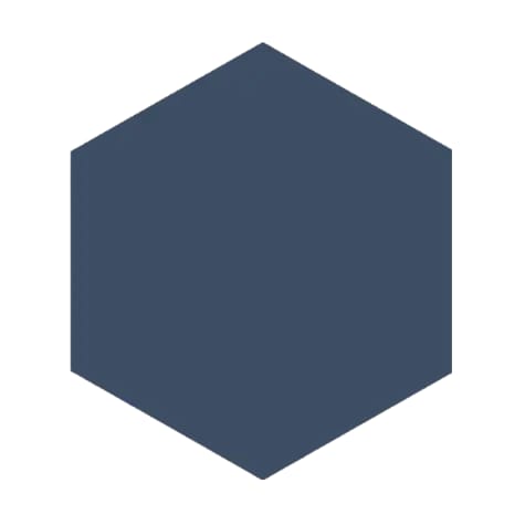 BLOCK HEXAGON AZUL MATTE 5X6