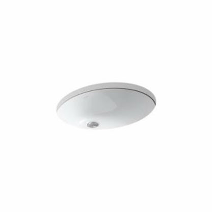 Caxton® Under Mount Lavatory Sink, ADA, 21-1/4 x 17-1/4 x 7-1/2 in, Vitreous China, White