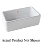 Single Bowl Kitchen Sink, Apron Mount, 30 x 30 in, 8-1/2 in Bowl Depth, Fireclay, White