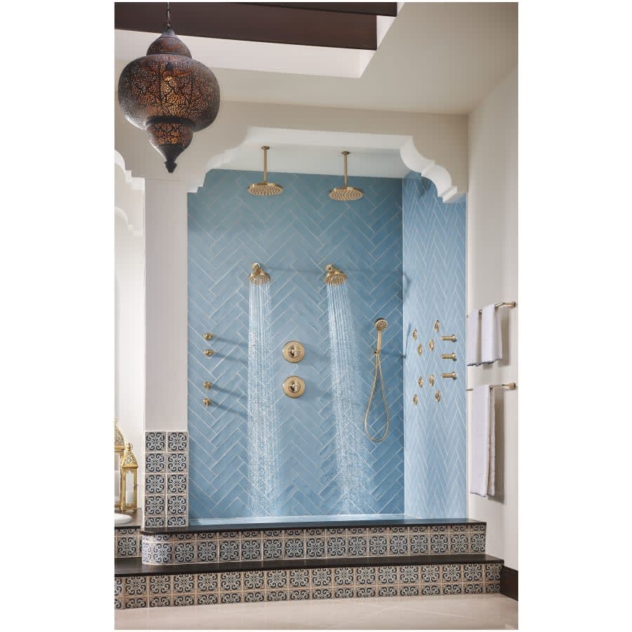 Levoir 1.75 GPM Multi Function Hand Shower Package with H2Okinetic Technology - Includes Hose, Holder and Wall Supply